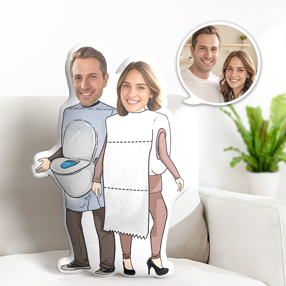 Custom Photo Face Pillow Paper Towels And Toilet Photo Face Pillow Face Picture Pillow Dolls and Toys Face Body Pillow Personalized Doll - makephotopuzzleuk