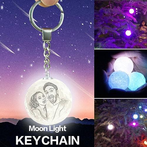 Personalized Photo Moon Lamp 3D Printing, Engraved Lamp(10CM-15CM) - makephotopuzzleuk