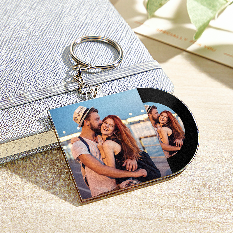 Personalized NFC Keychain Custom Mini Album CD Keychain with Fully Custom Photos+Song Play Your Favorite Spotify Song Instantly Personalized Music Gift Music Lover Keychain CD Album