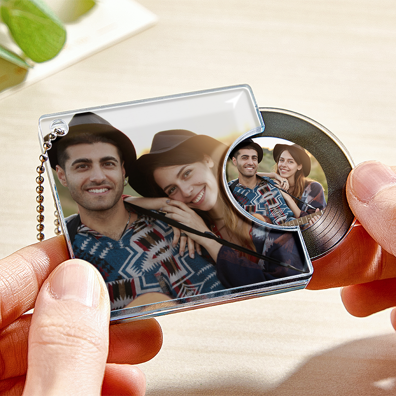 Personalized NFC Keychain Custom Mini Album CD Keychain with Fully Custom Photos+Song Play Your Favorite Spotify Song Instantly Personalized Music Gift Music Lover Keychain CD Album