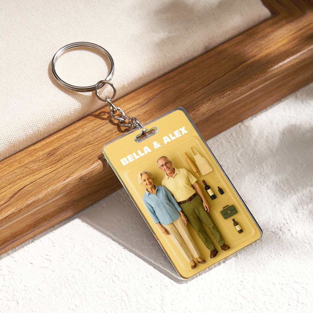 Custom Acrylic Keychain  Personalized Matching Keychains for Couple  Unique Gift Idea Double the Love - makephotopuzzleuk