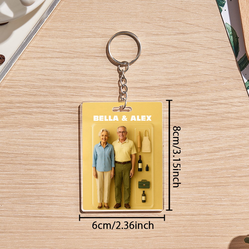 Custom Acrylic Keychain  Personalized Matching Keychains for Couple  Unique Gift Idea Double the Love - makephotopuzzleuk