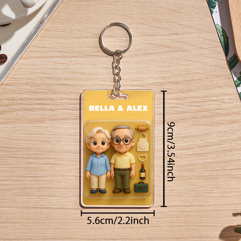 Custom Acrylic Keychain  Personalized Matching Keychains for Couple  Unique Gift Idea Double the Love - makephotopuzzleuk