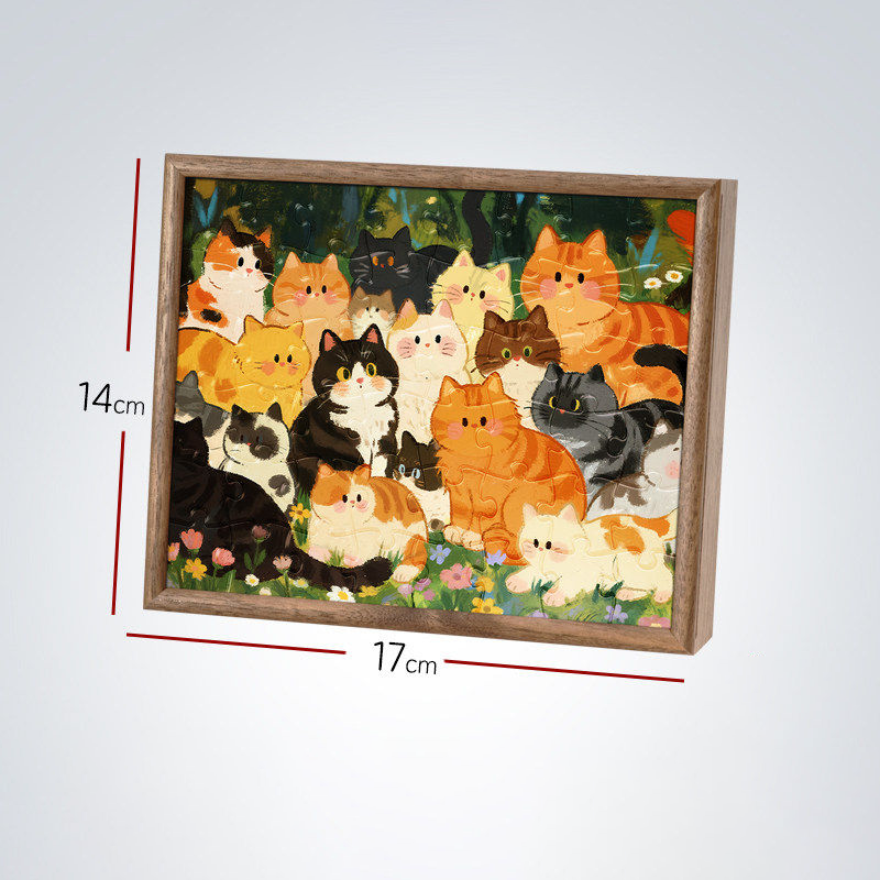 Personalized Photo Puzzle 48-63 Piece LED Acrylic Light Up Jigsaw with Wooden Frame Birthday Gift - makephotopuzzleuk