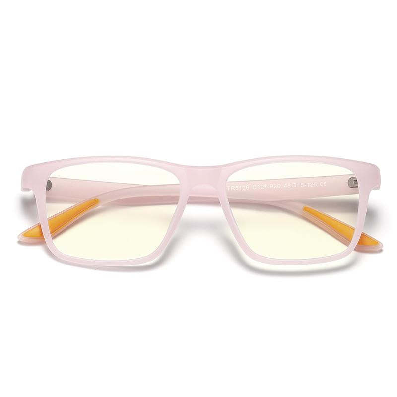 Cherub - (Age 7-12)Children Blue Light Blocking Computer Reading Gaming Glasses - Matte Transparent Pink