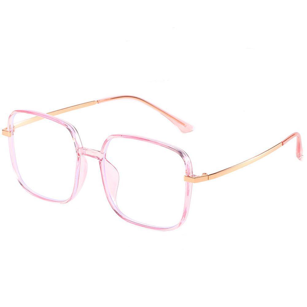 Star - Fashion Blue Light Blocking Computer Reading Gaming Glasses - Transparent Pink