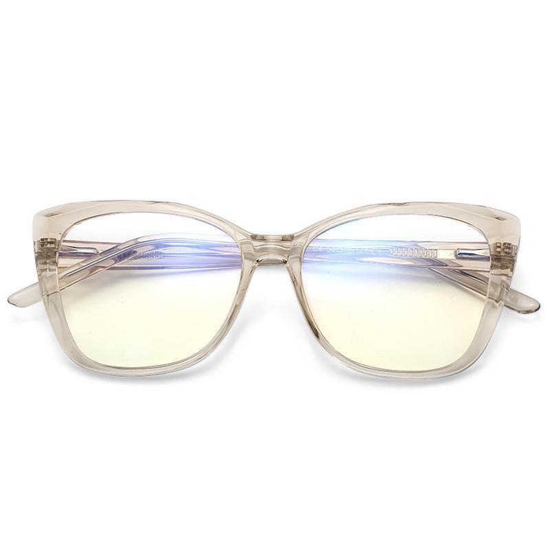 Sky - Fashion Blue Light Blocking Computer Reading Gaming Glasses - Transparent Brown