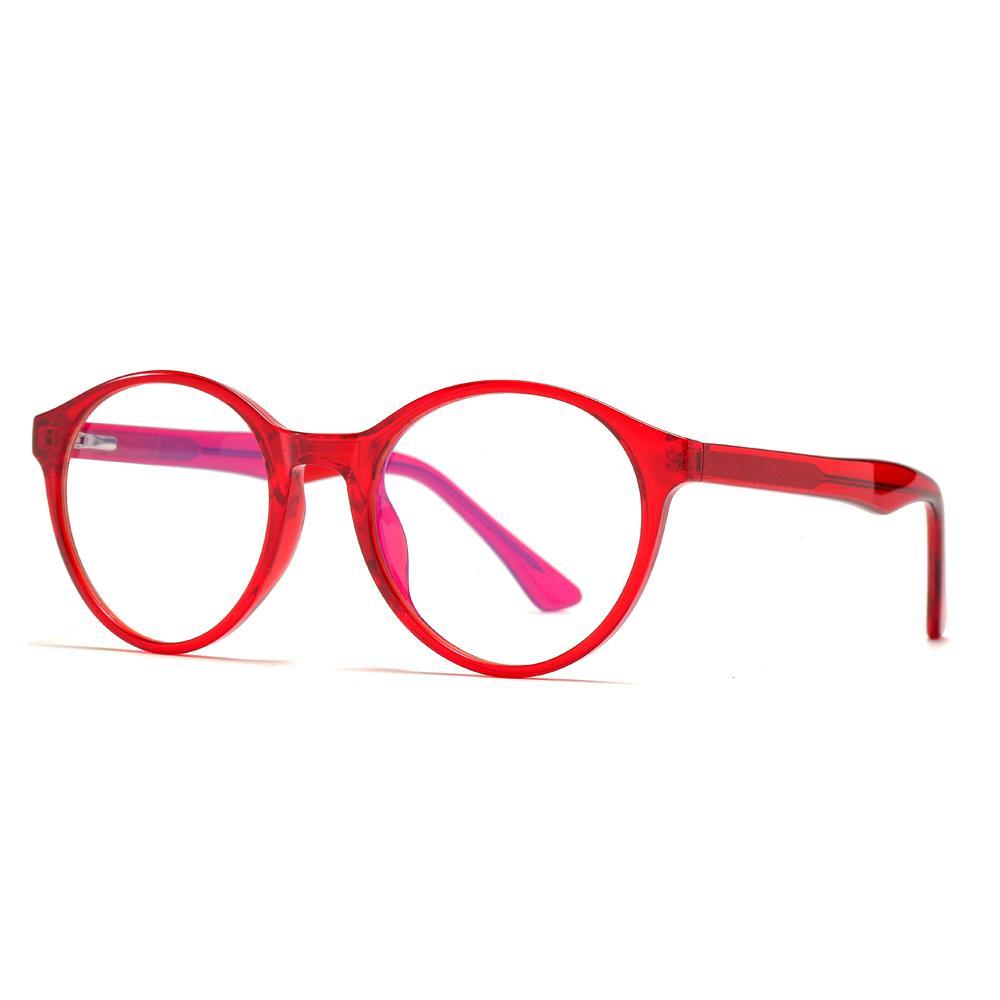 Foresee - Fashion Blue Light Blocking Computer Reading Gaming Glasses - Transparent Wine Red