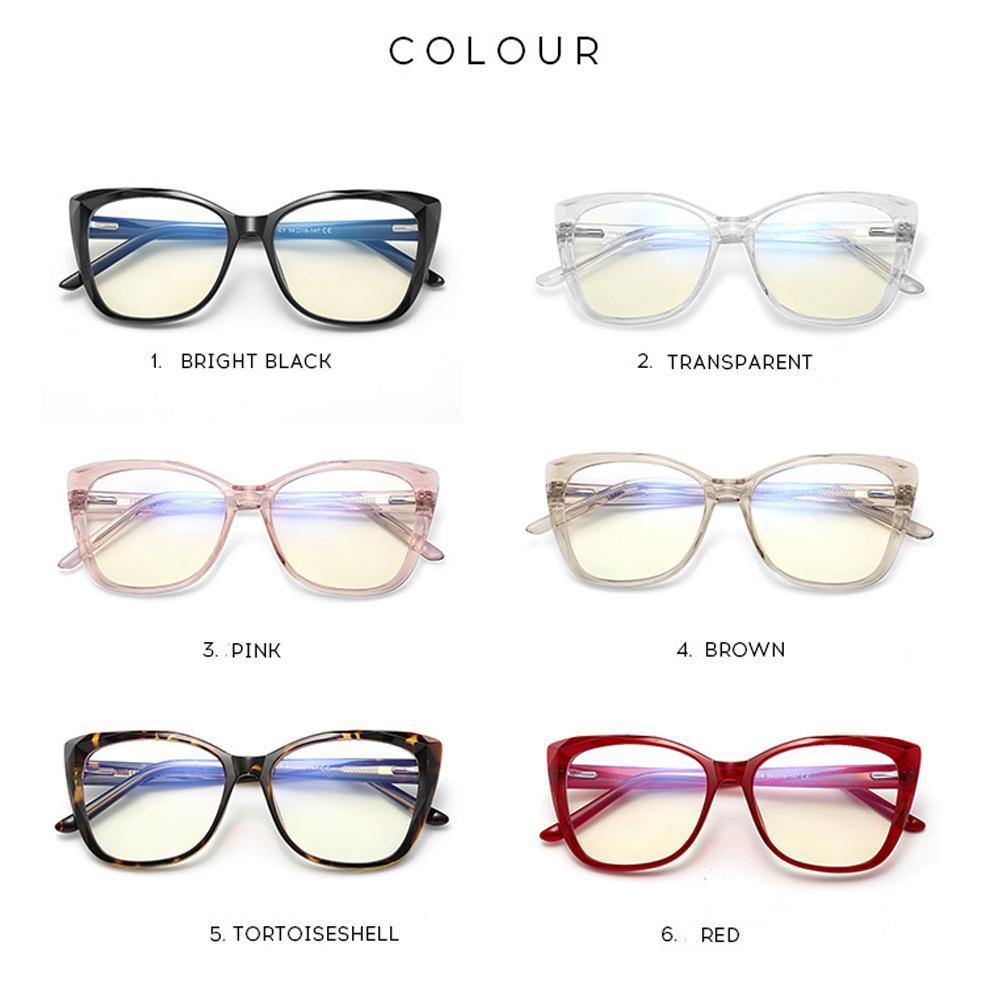 Sky - Fashion Blue Light Blocking Computer Reading Gaming Glasses - Transparent Brown