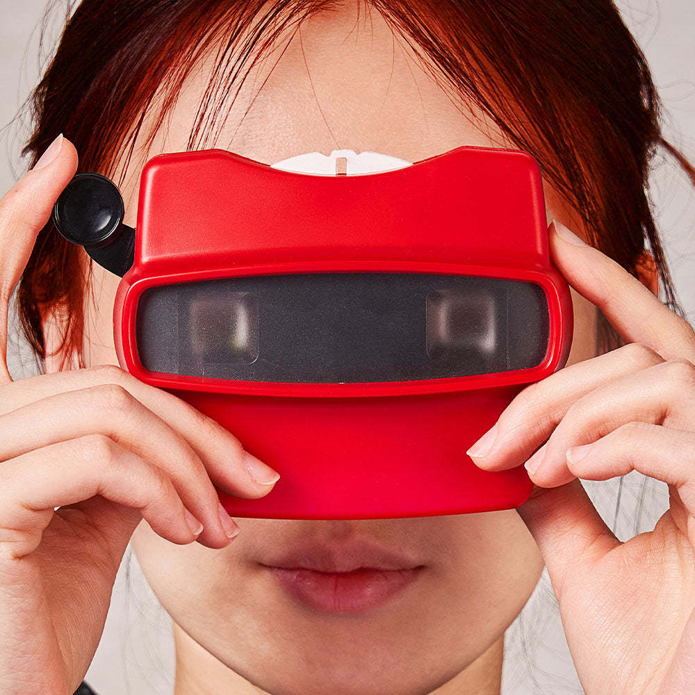 Custom 3D Viewfinder and Reel – Personalized Christmas Gift with your own photos Text and Photo Viewer Multiple Films Available White Viewfinder - makephotopuzzleuk