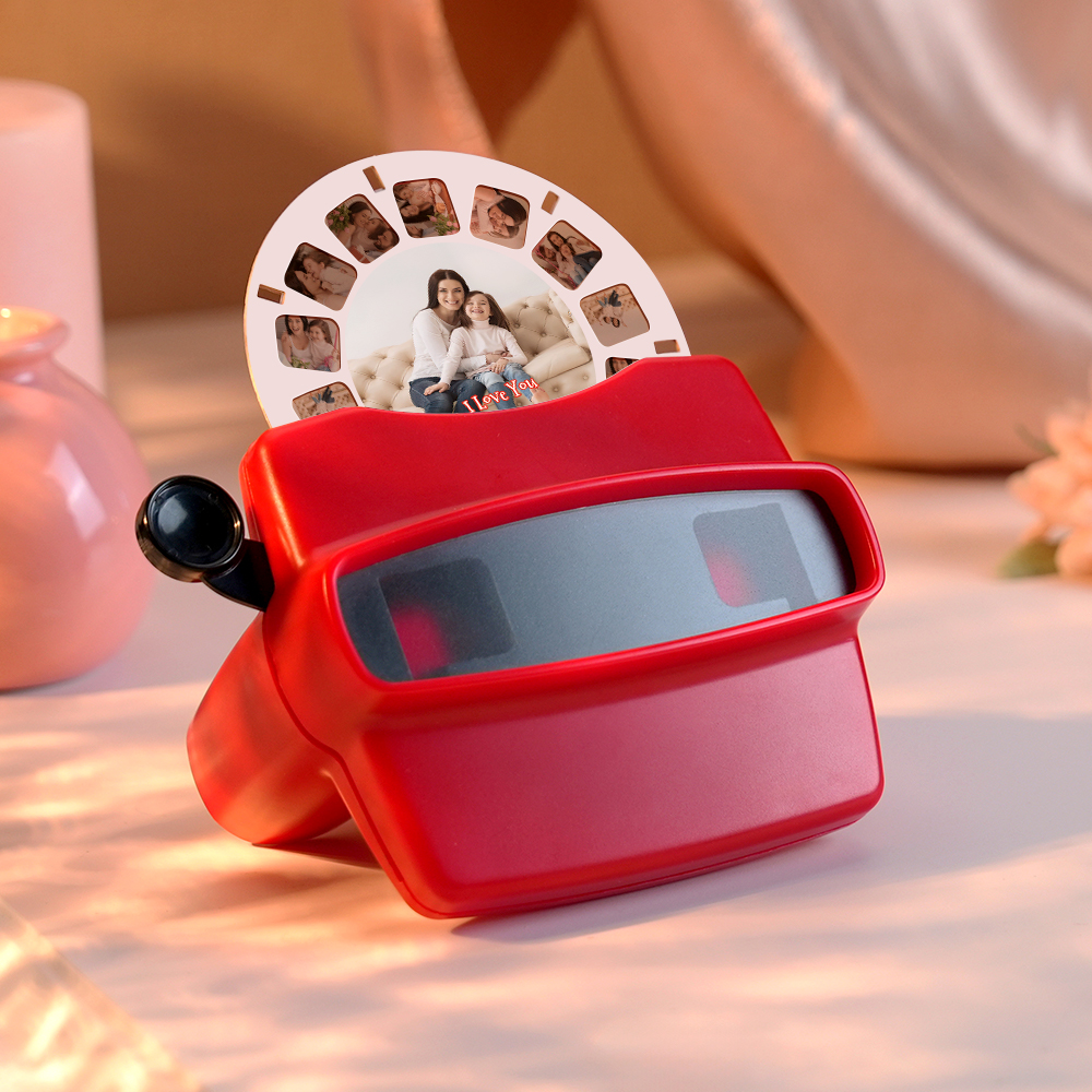 Custom 3D Viewfinder and Reel-Personalised Mothering Sunday Gift Text and Photo Viewer with Your Own Photos Mother's Day GIft For Mum