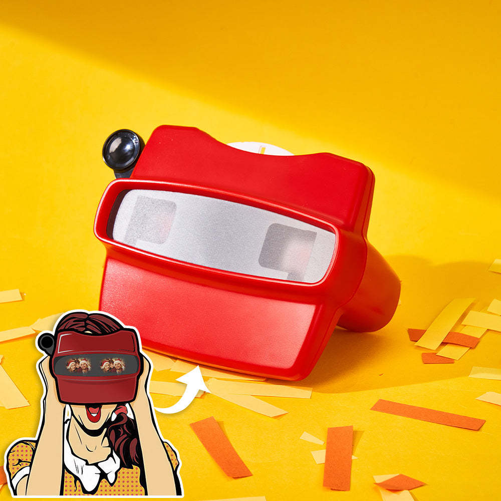 Custom 3D Viewfinder and Reel – Personalized Christmas Gift with your own photos Text and Photo Viewer Multiple Films Available White Viewfinder - makephotopuzzleuk