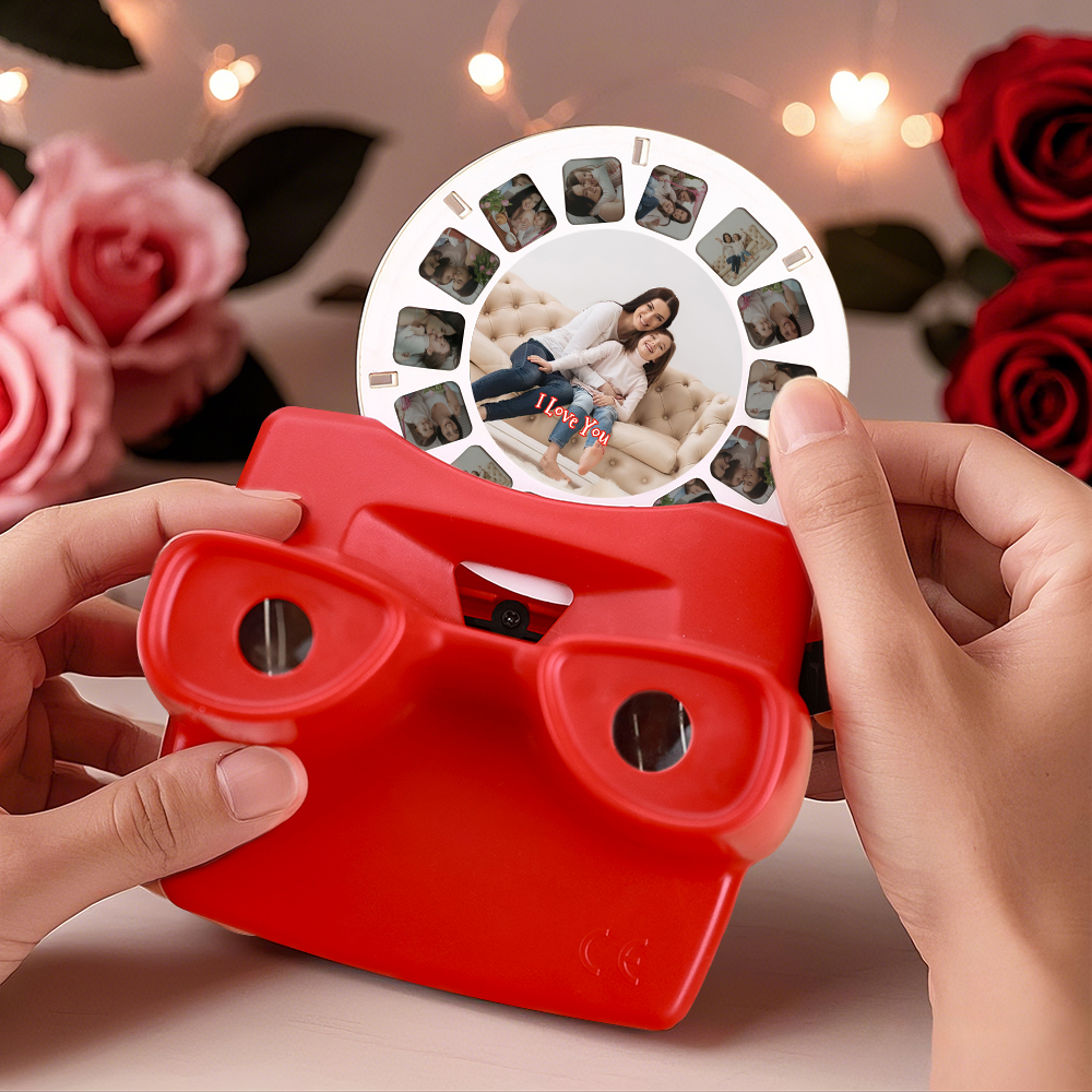 Custom 3D Viewfinder and Reel-Personalised Mothering Sunday Gift Text and Photo Viewer with Your Own Photos Mother's Day GIft For Mum