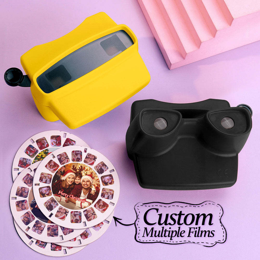 Custom 3D Viewfinder and Reel – Personalized Christmas Gift with your own photos Text and Photo Viewer Multiple Films Available - makephotopuzzleuk
