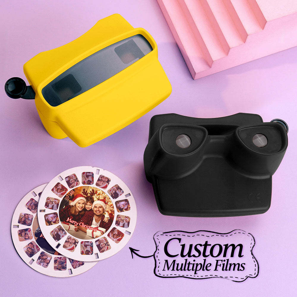 Custom 3D Viewfinder and Reel – Personalized Christmas Gift with your own photos Text and Photo Viewer Multiple Films Available - makephotopuzzleuk
