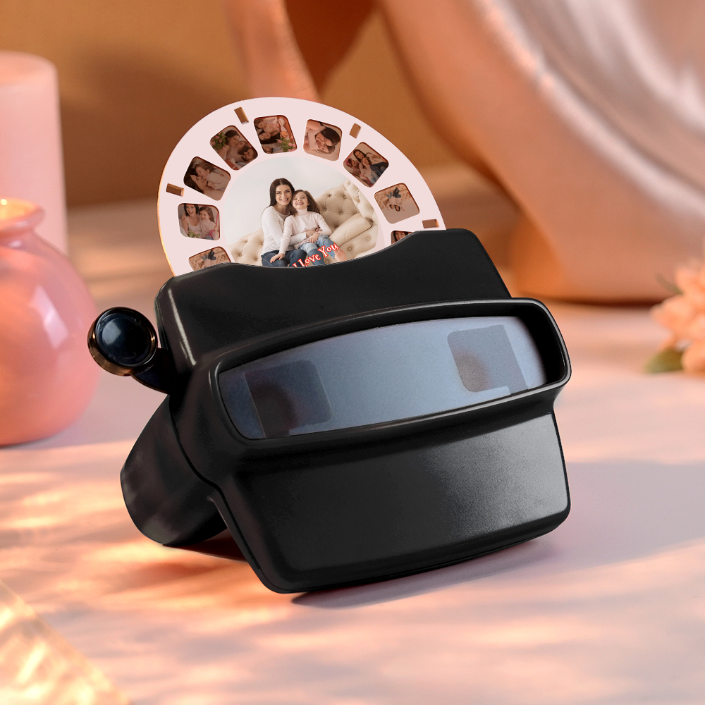 Custom 3D Viewfinder and Reel-Personalised Mothering Sunday Gift Text and Photo Viewer with Your Own Photos Mother's Day GIft For Mum