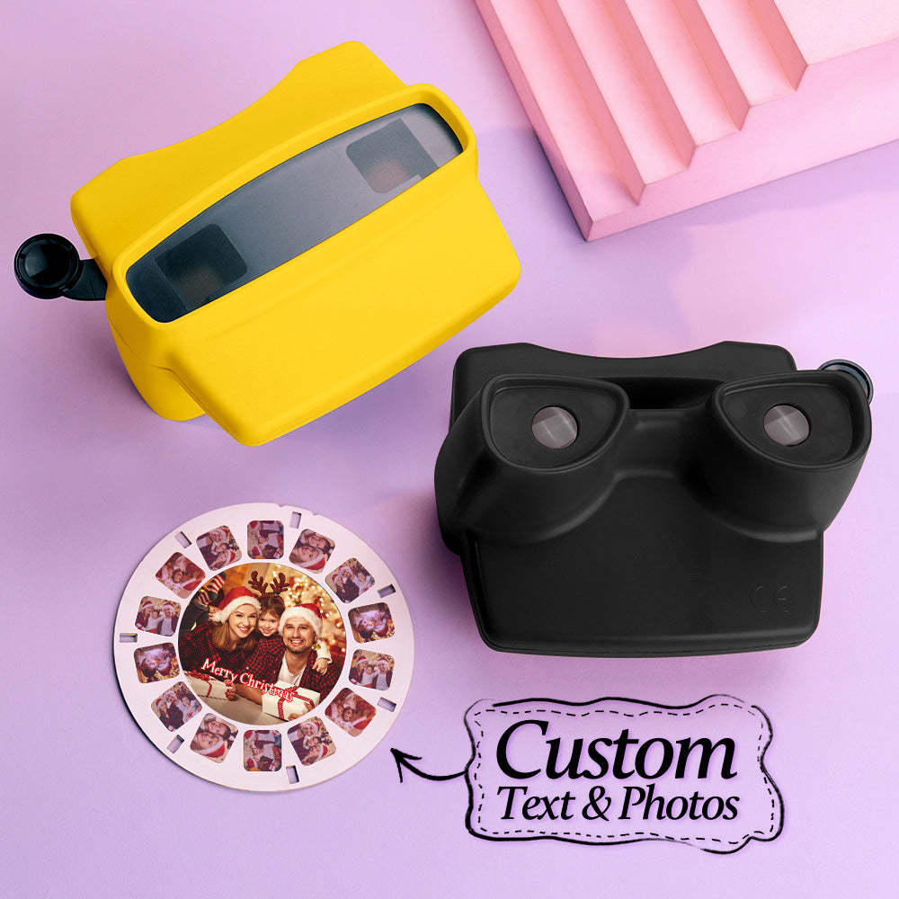 Custom 3D Viewfinder and Reel – Personalized Christmas Gift with your own photos Text and Photo Viewer Multiple Films Available - makephotopuzzleuk