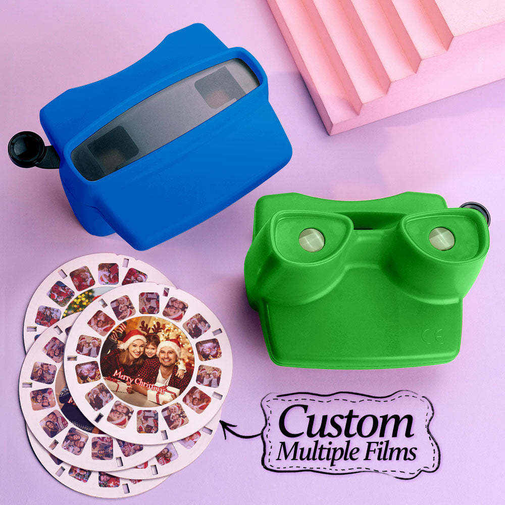 Custom 3D Viewfinder and Reel – Personalized Christmas Gift with your own photos Text and Photo Viewer Multiple Films Available - makephotopuzzleuk