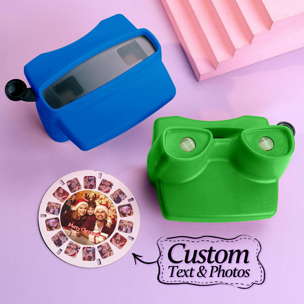 Custom 3D Viewfinder and Reel – Personalized Christmas Gift with your own photos Text and Photo Viewer Multiple Films Available - makephotopuzzleuk