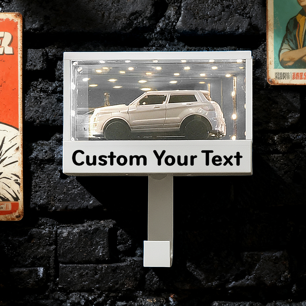 Mini Illuminated Garage Key Holder for 1:64 Scale Cars Wall Mount Display Gift for Car Lovers - makephotopuzzleuk
