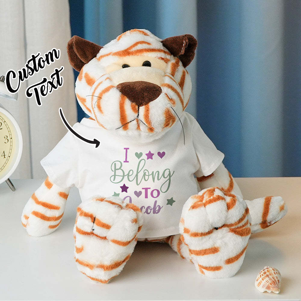 Personalized Animal Plush Stuffed Toy Birth Announcement Gift for Baby Shower - makephotopuzzleuk