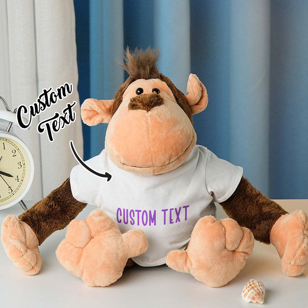 Personalized Animal Plush Stuffed Toy Birth Announcement Gift for Baby Shower - makephotopuzzleuk