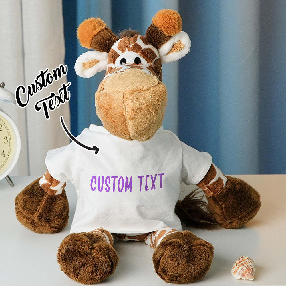 Personalized Animal Plush Stuffed Toy Birth Announcement Gift for Baby Shower - makephotopuzzleuk