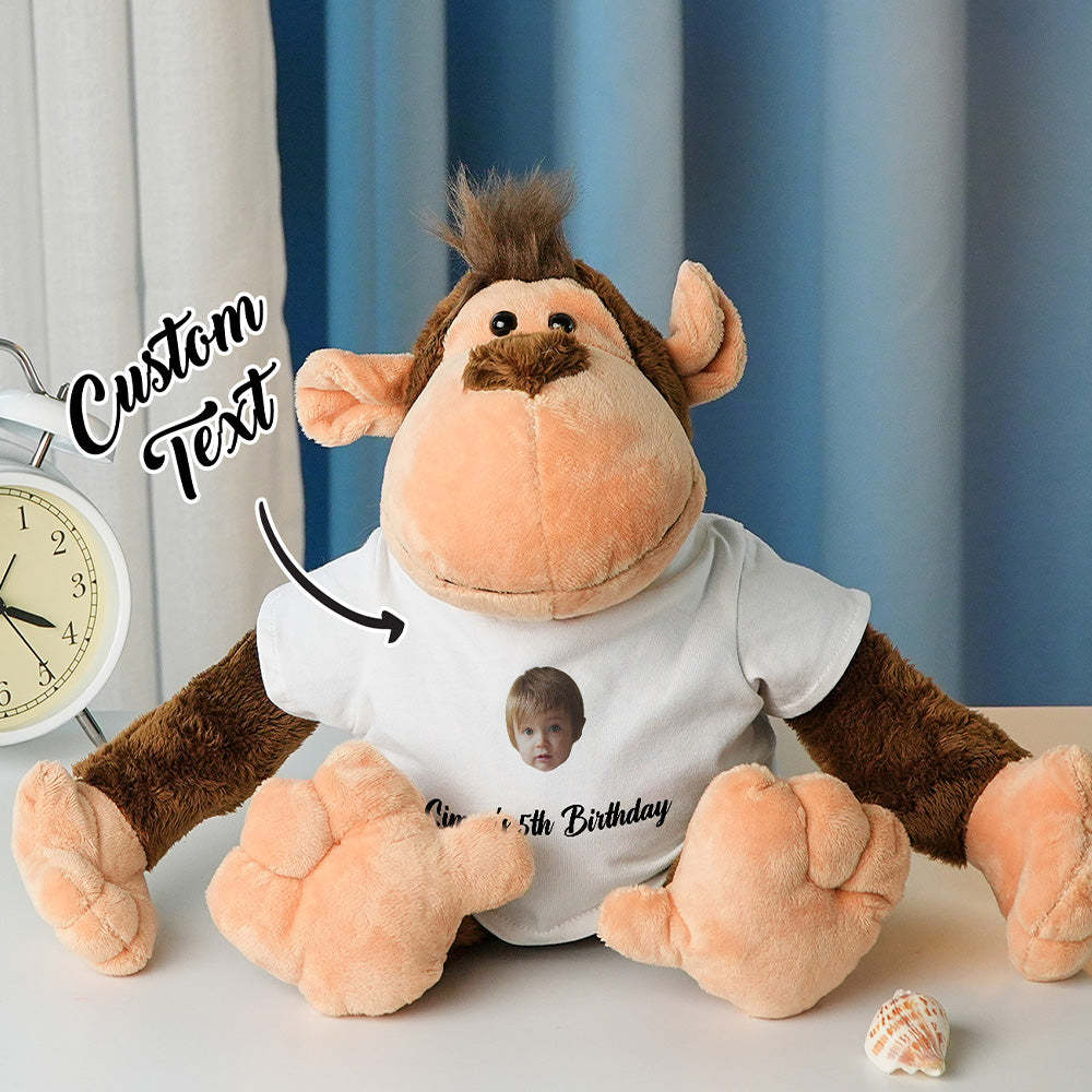 Personalized Animal Plush Stuffed Toy Birth Announcement Gift for Baby Shower - makephotopuzzleuk