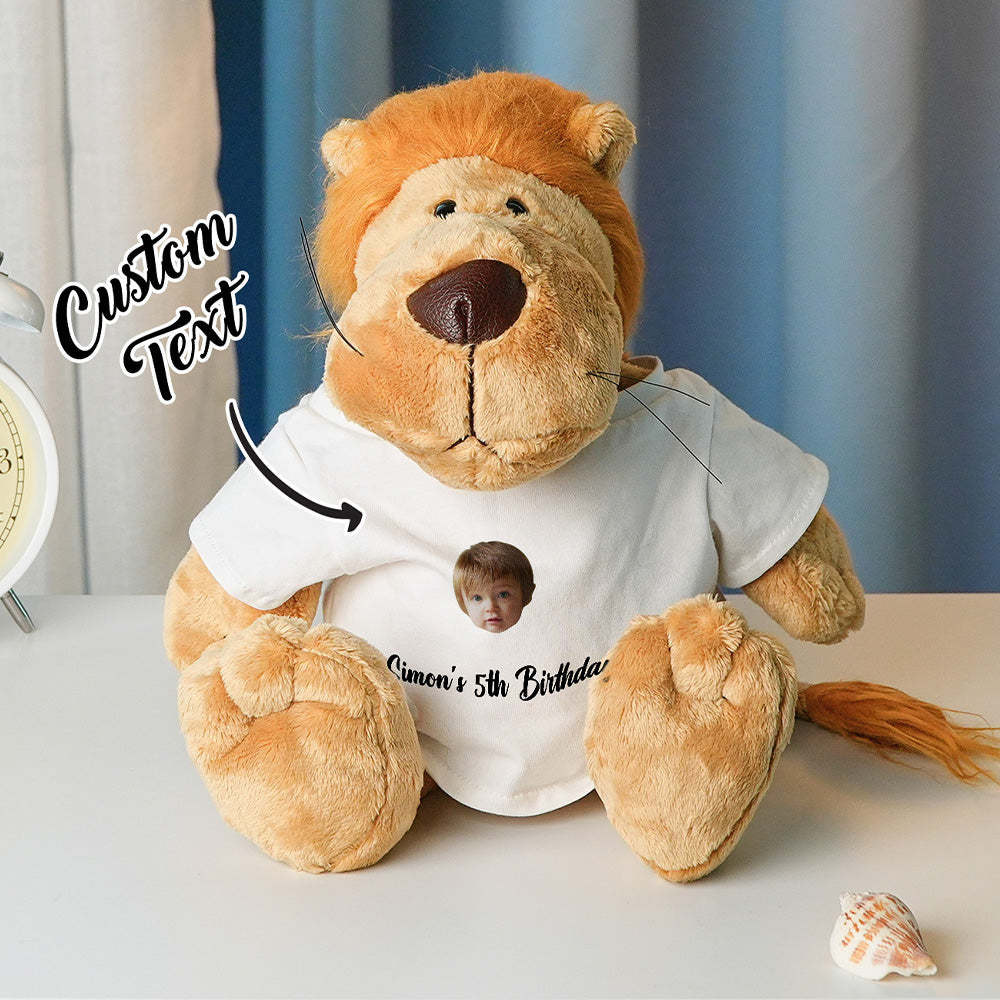 Personalized Animal Plush Stuffed Toy Birth Announcement Gift for Baby Shower - makephotopuzzleuk