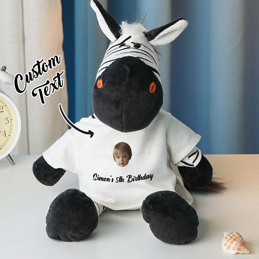 Personalized Animal Plush Stuffed Toy Birth Announcement Gift for Baby Shower - makephotopuzzleuk