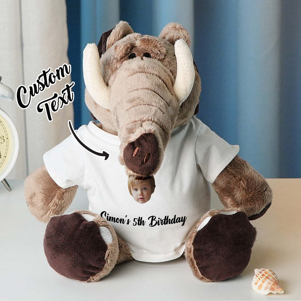 Personalized Animal Plush Stuffed Toy Birth Announcement Gift for Baby Shower - makephotopuzzleuk