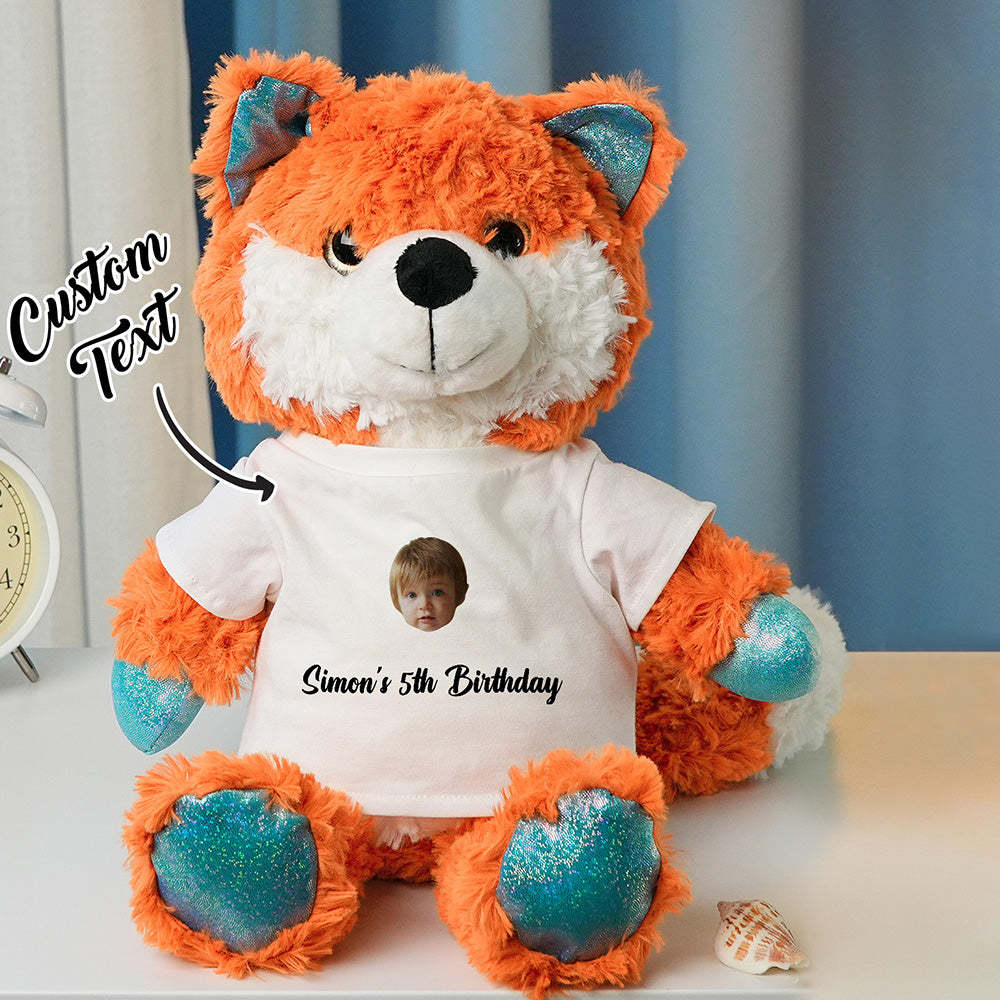 Personalized Animal Plush Stuffed Toy Birth Announcement Gift for Baby Shower - makephotopuzzleuk