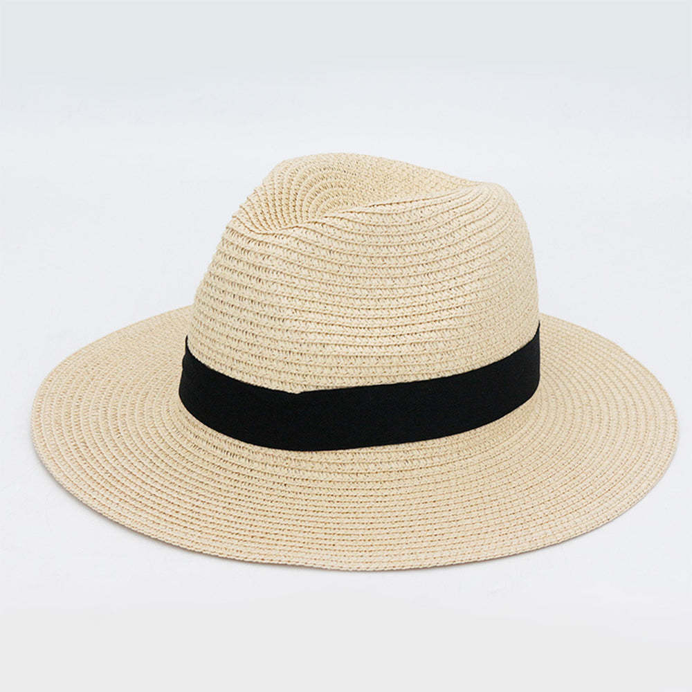 Summer Foldable Straw Hat Beach Hat Breathable Sun Hat - makephotopuzzleuk