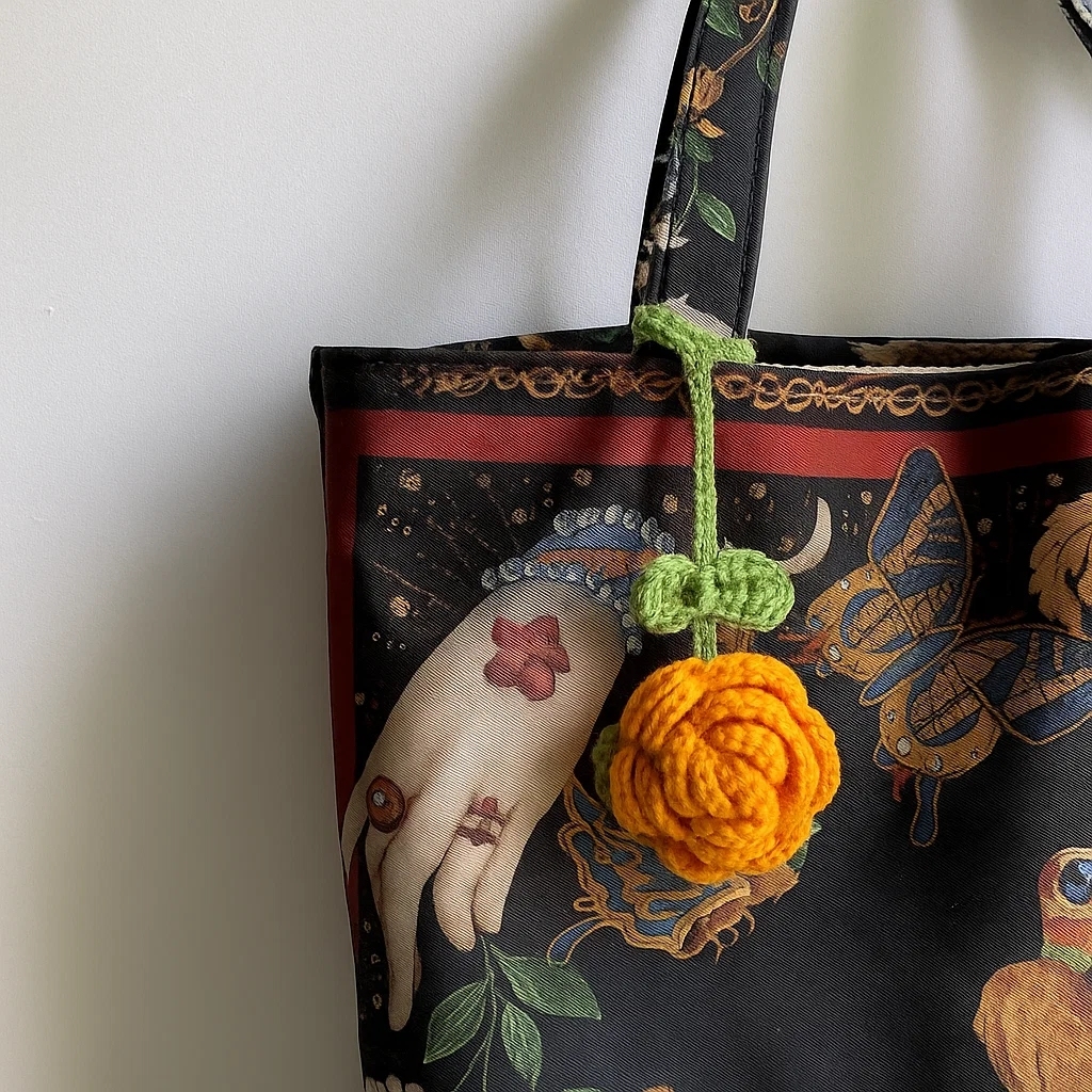 Crochet Cherry Car Mirror Hanging: Handmade Knitted Car Accessory - makephotopuzzleuk