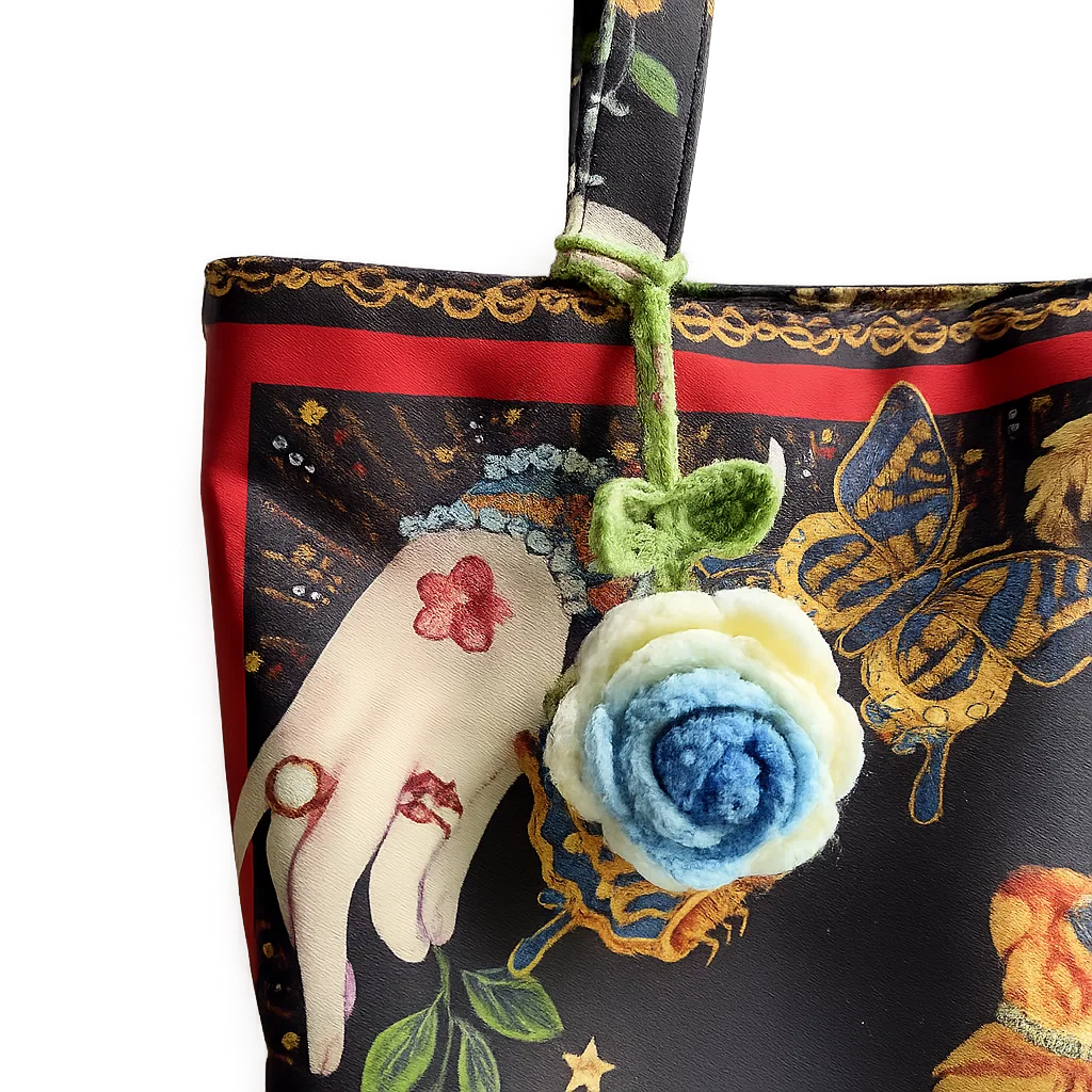 Crochet Cherry Car Mirror Hanging: Handmade Knitted Car Accessory - makephotopuzzleuk