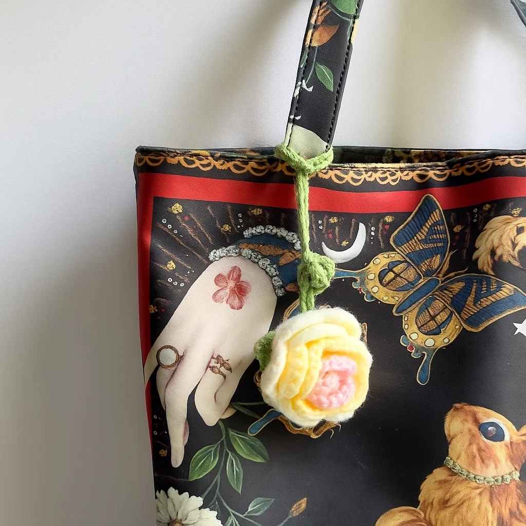 Crochet Cherry Car Mirror Hanging: Handmade Knitted Car Accessory - makephotopuzzleuk