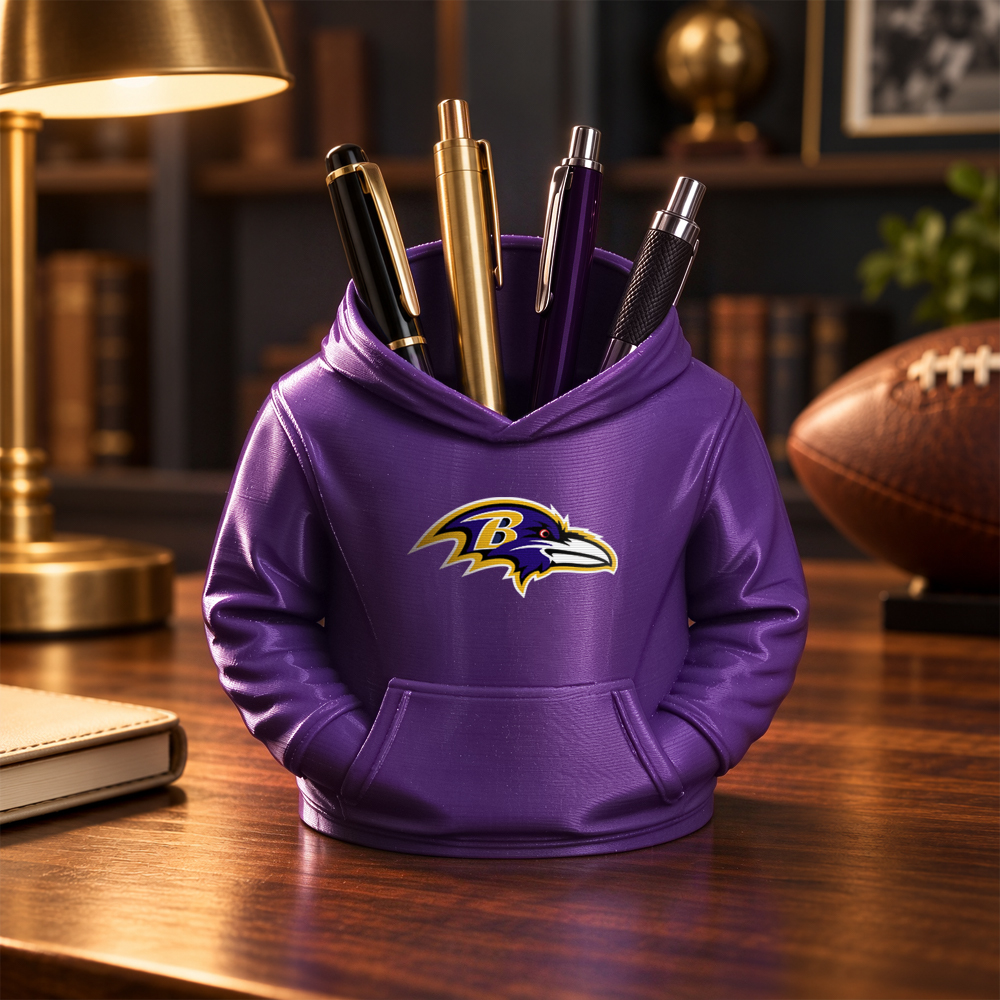 3D Printed Football Hoodie Pen Holder | Team Desk Organizer - makephotopuzzleuk