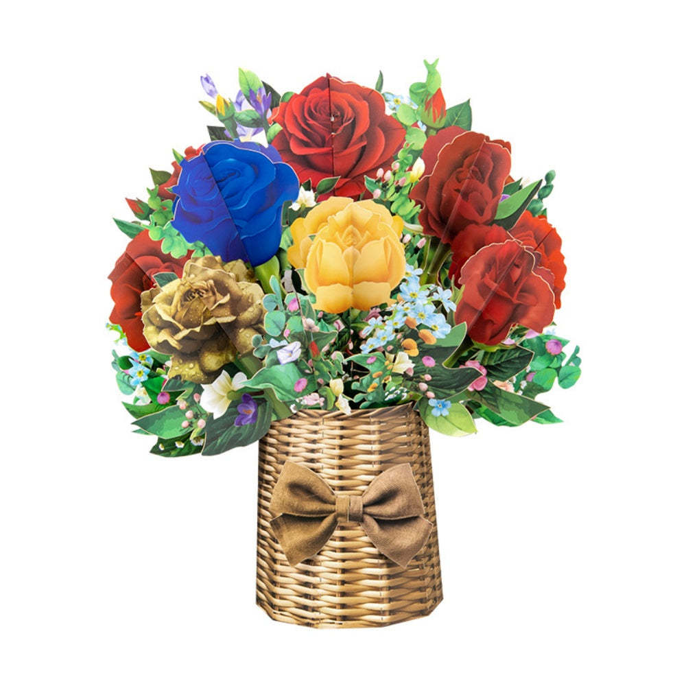 3D Greeting Card Flower Bouquet Card Mother's Day Gifts for Mum - makephotopuzzleuk