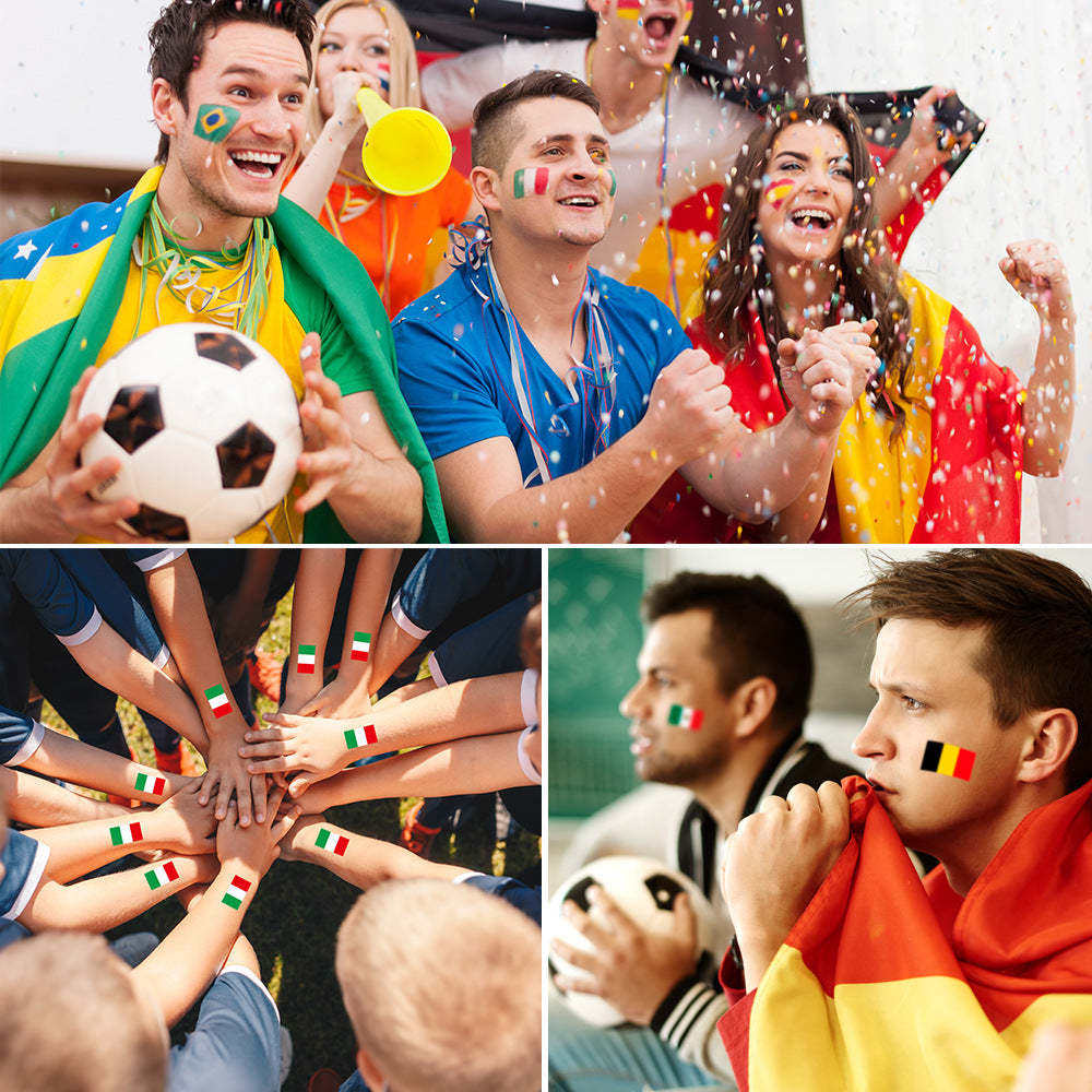 Flag Tattoo Stickers World Cup Soccer Match Party Gifts-U.K. - soufeelus