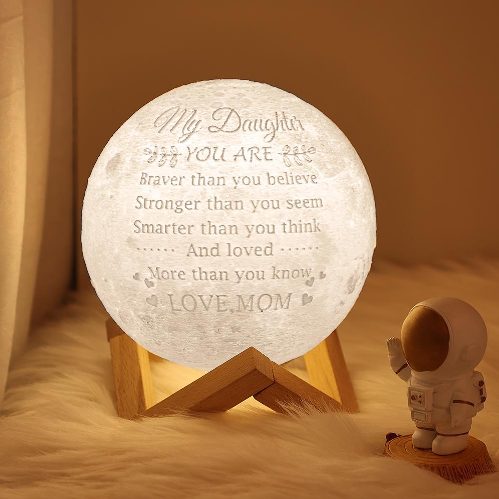Custom Photo Moon Lamp Picture Light Mother and Baby Engraved - makephotopuzzleuk
