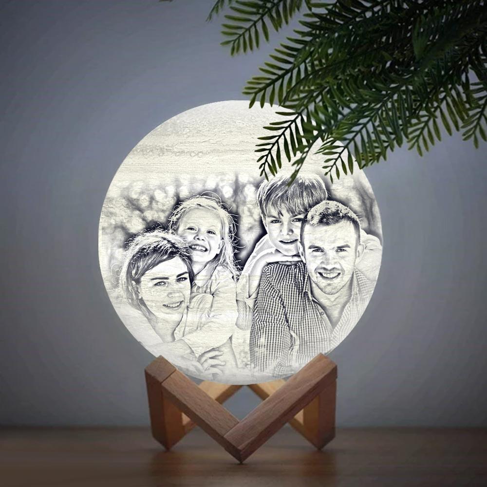 Custom Creative 3D Printed Jupiter Lamp Personalized Gift For Family - Touch Two Colors (10-15cm) - makephotopuzzleuk