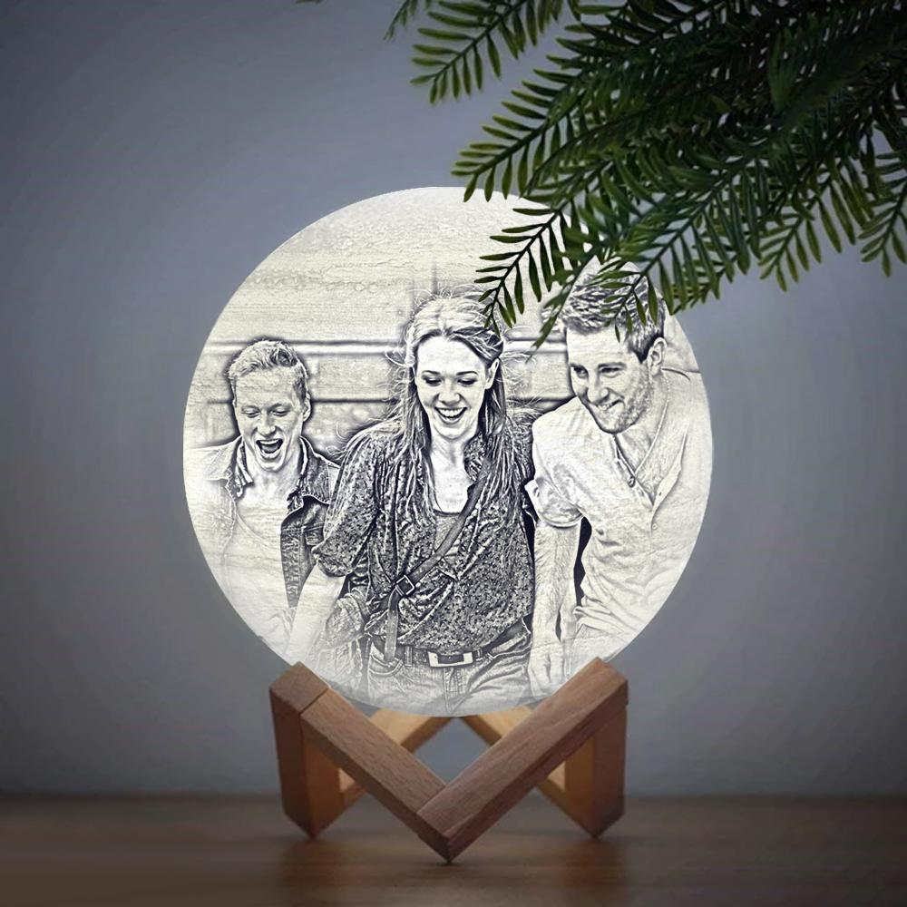 Custom Creative 3D Printed Jupiter Lamp Personalized Gift For Friend - Touch Two Colors (10-15cm) - makephotopuzzleuk
