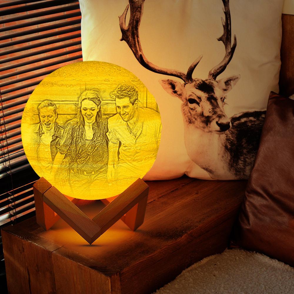 Custom Creative 3D Printed Jupiter Lamp Personalized Gift For Friend - Touch Two Colors (10-15cm) - makephotopuzzleuk