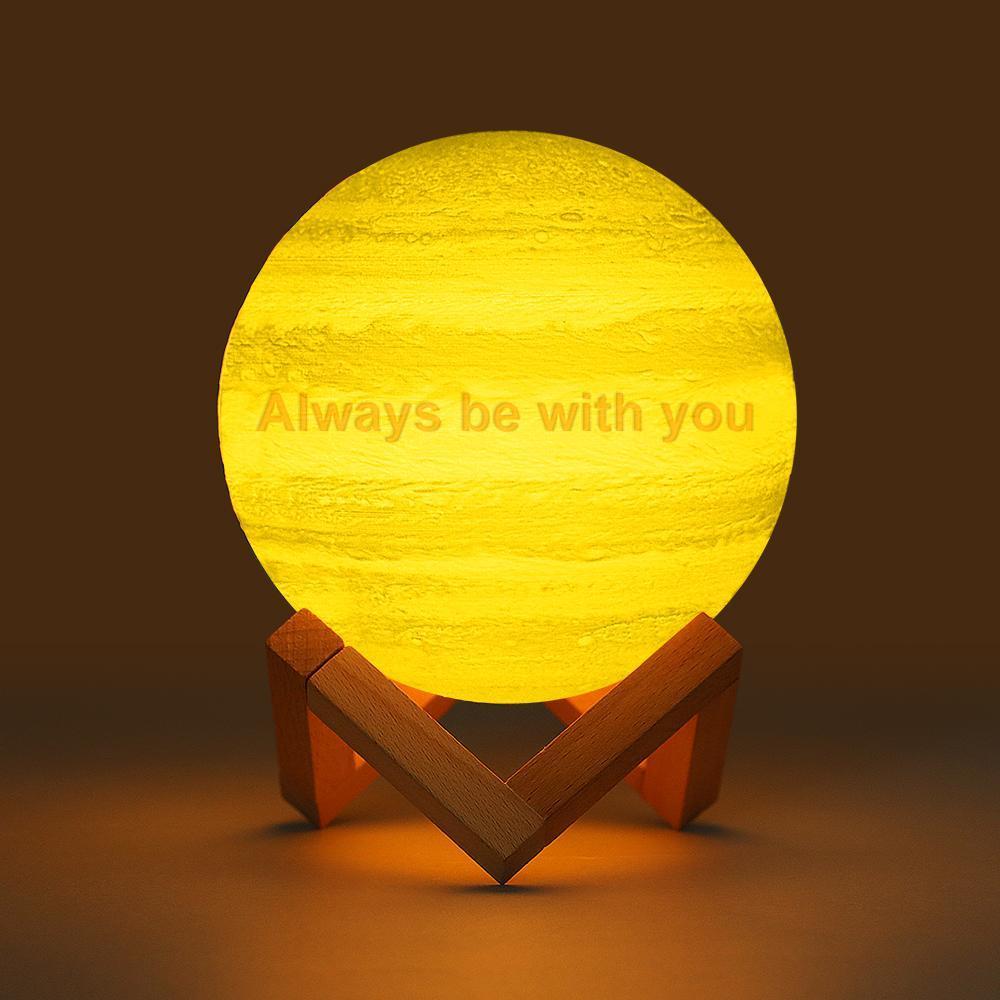 Custom Creative 3D Printed Jupiter Lamp Personalized Gift For Family - Touch Two Colors (10-15cm) - makephotopuzzleuk