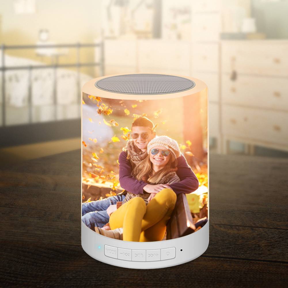 Personalized Sweet Lover Photo Night Lamp, Photo Audio Bluetooth Seven Colors - makephotopuzzleuk