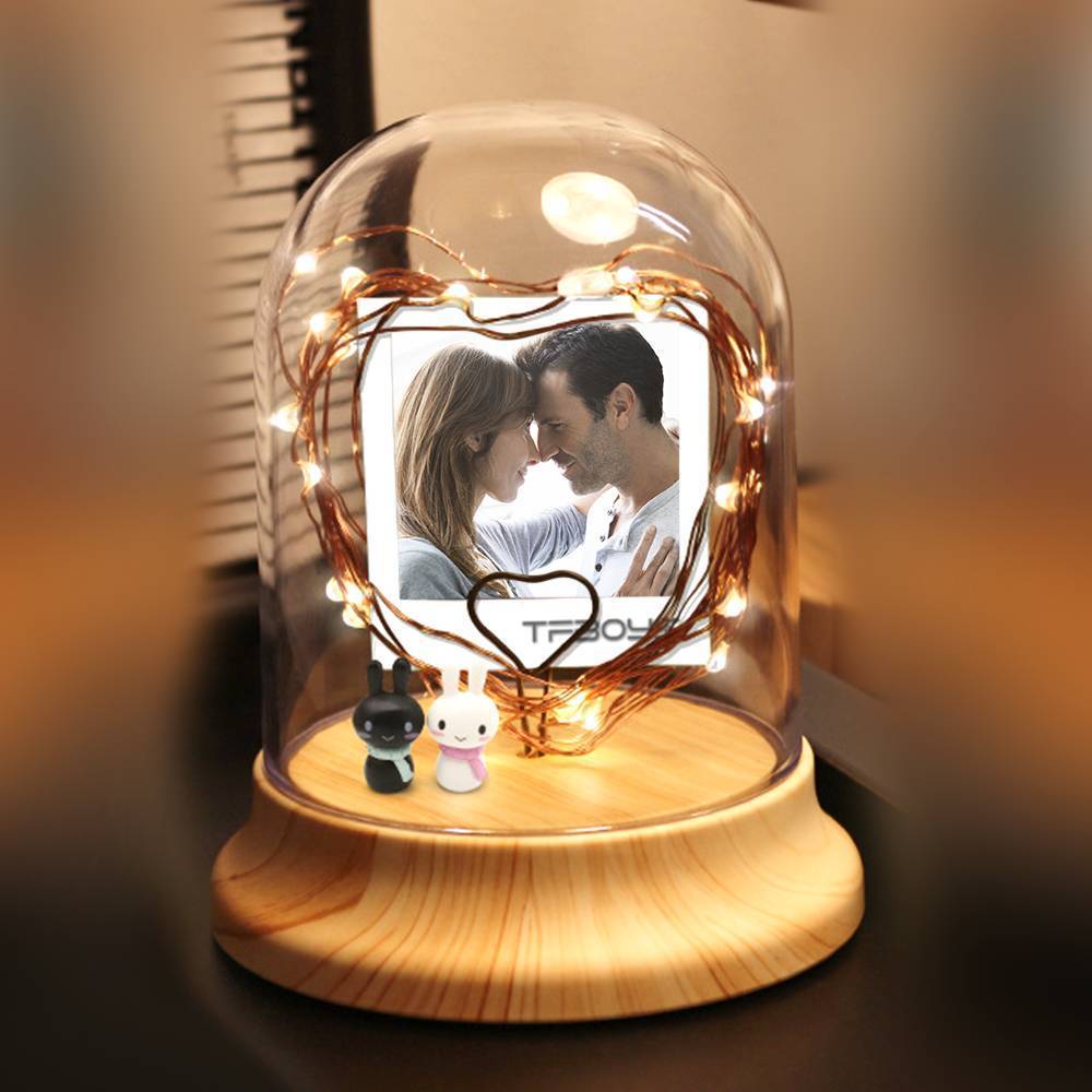 Personalized Photo Night Lamp, Firefly with Heart LED Light - makephotopuzzleuk