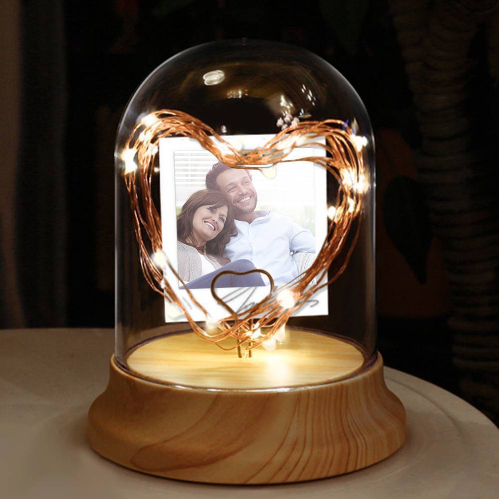 Personalized Photo Night Lamp, Firefly with Heart LED Light - makephotopuzzleuk