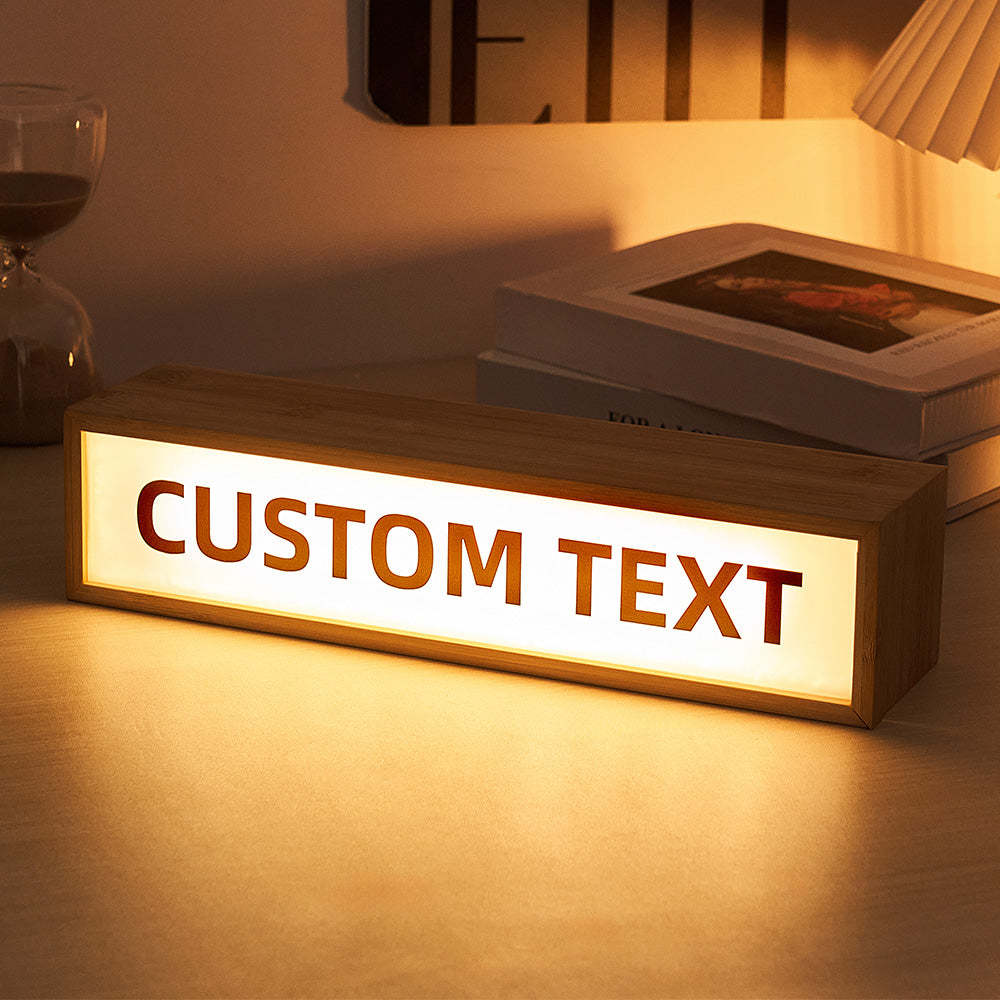 Personalized Text Light Box Home Decor Gifts - makephotopuzzleuk