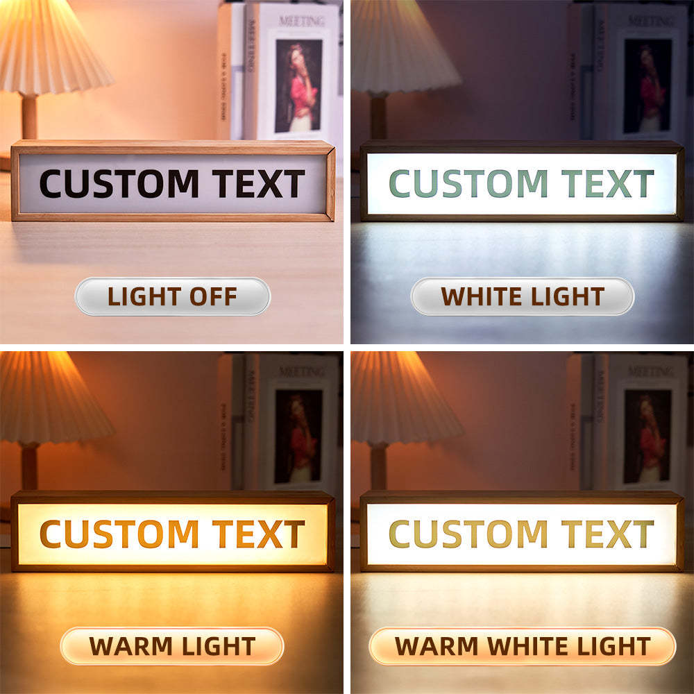 Personalized Text Light Box Home Decor Gifts - makephotopuzzleuk