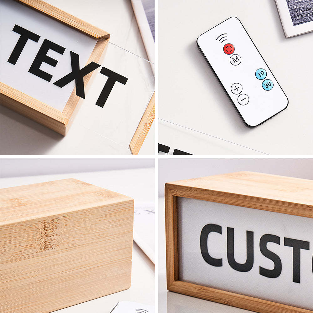 Personalized Text Light Box Home Decor Gifts - makephotopuzzleuk